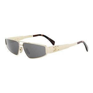 New CELINE Metal Triomphe Gold Cat Eye CL40318U 30A Sunglasses Women